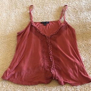 American Eagle Orange Crop Top